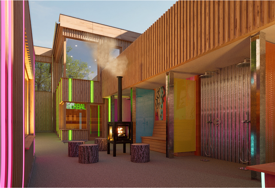 sauna street at Ffolkes