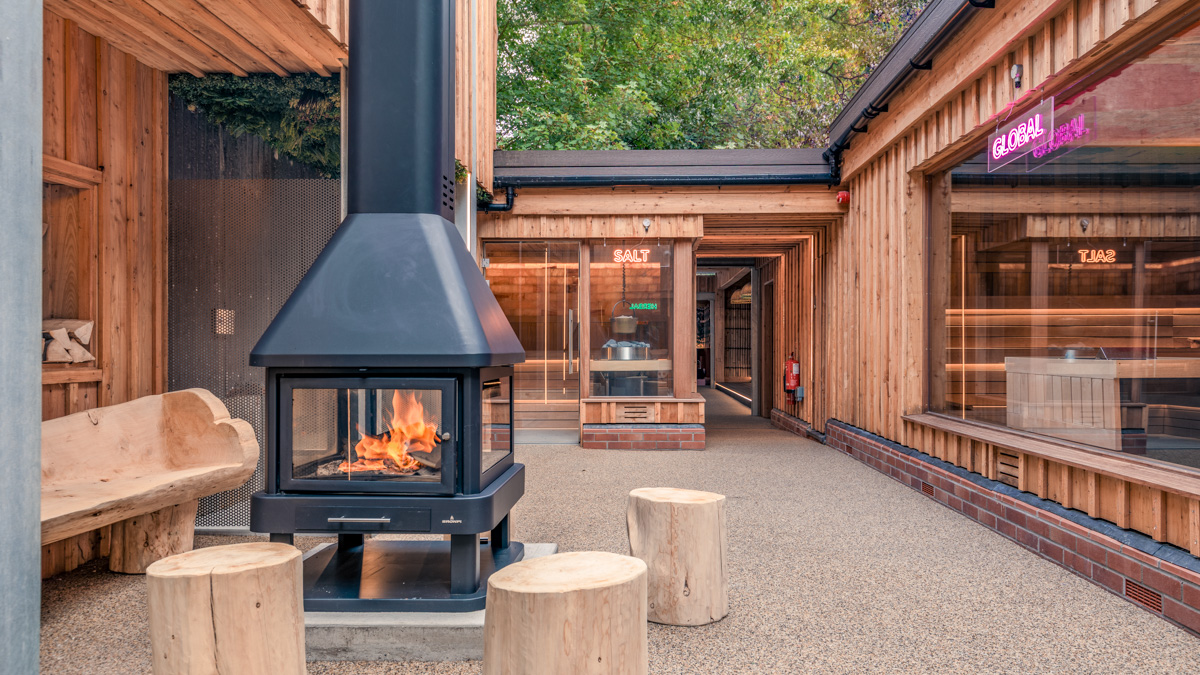 Sauna and woodburner 